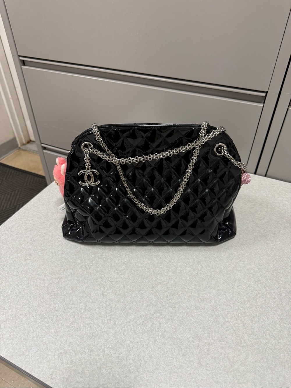 Chanel mademoiselle patent leather bag